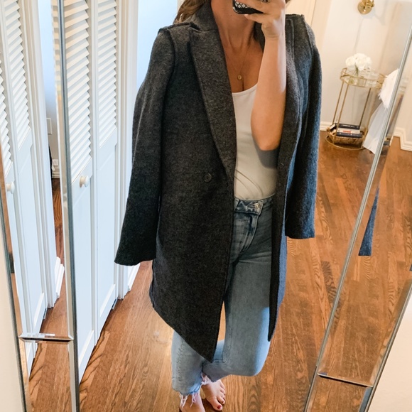 J. Crew Jackets & Blazers - J. Crew Gray Daphne Wool Jacket Topcoat Runs Large